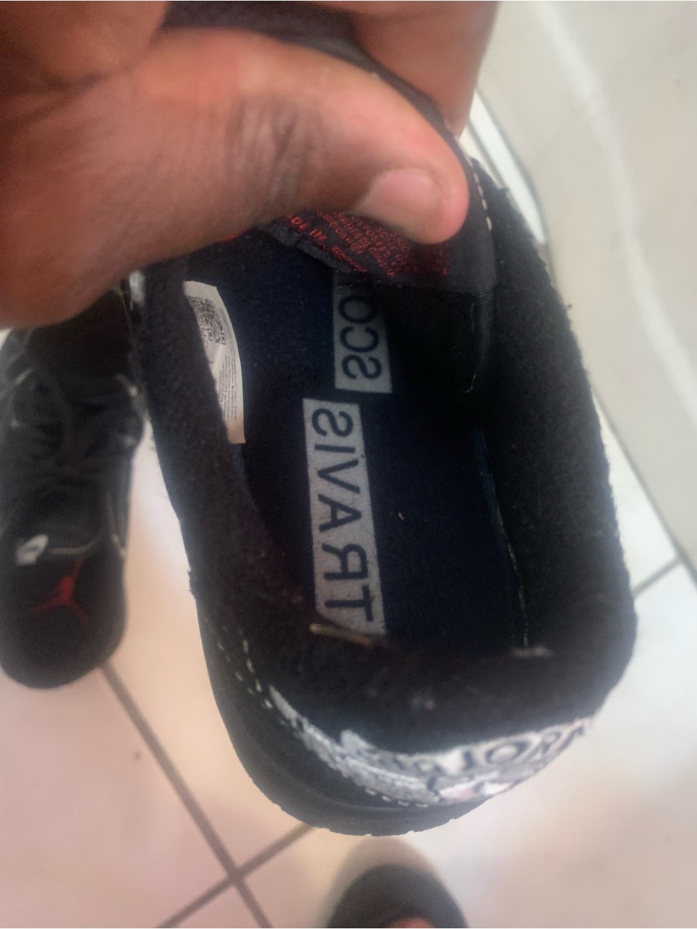 Travis Scott Kids Black and White Sneakers